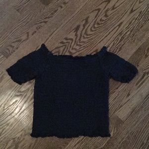 Navy blue crop top